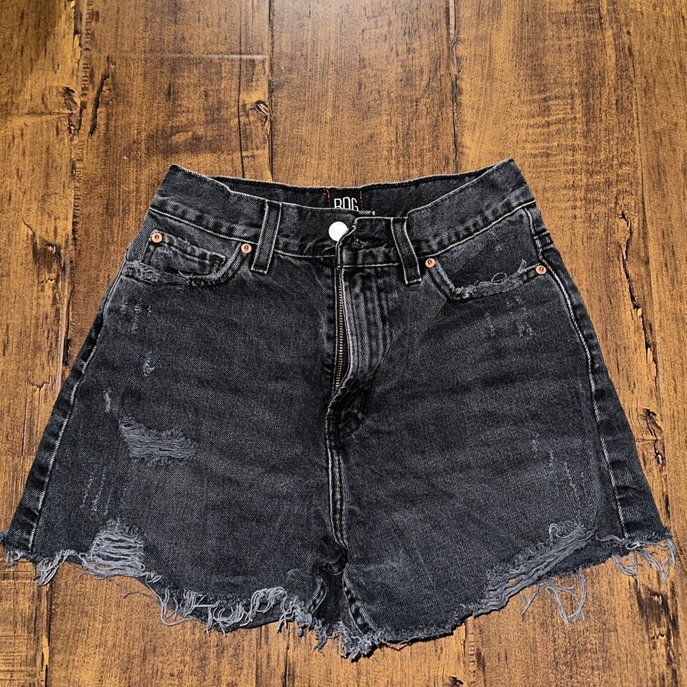 Urban Outfitters A line black denim shorts